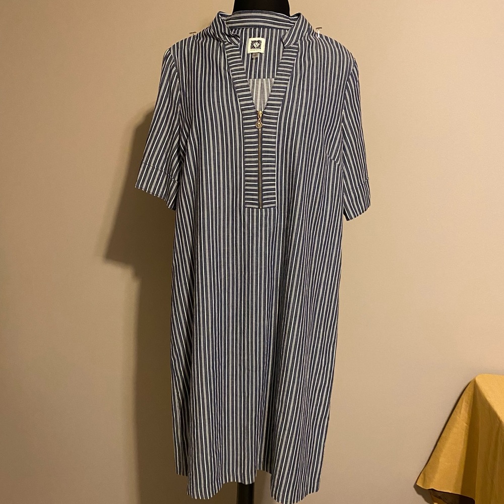 Anne Klein vertical stripe dress size10